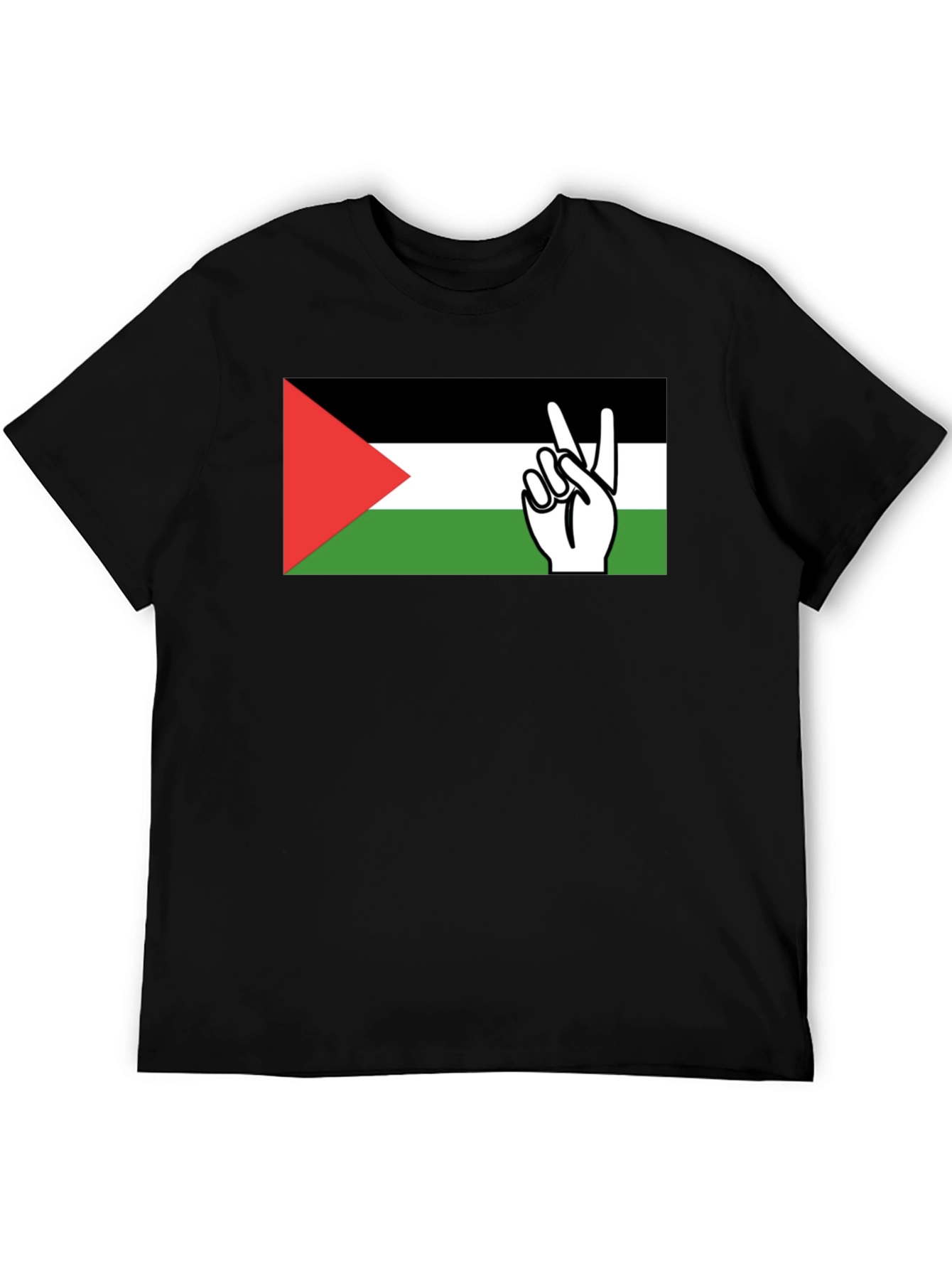 Palestine Flag Peace Sign T-Shirt