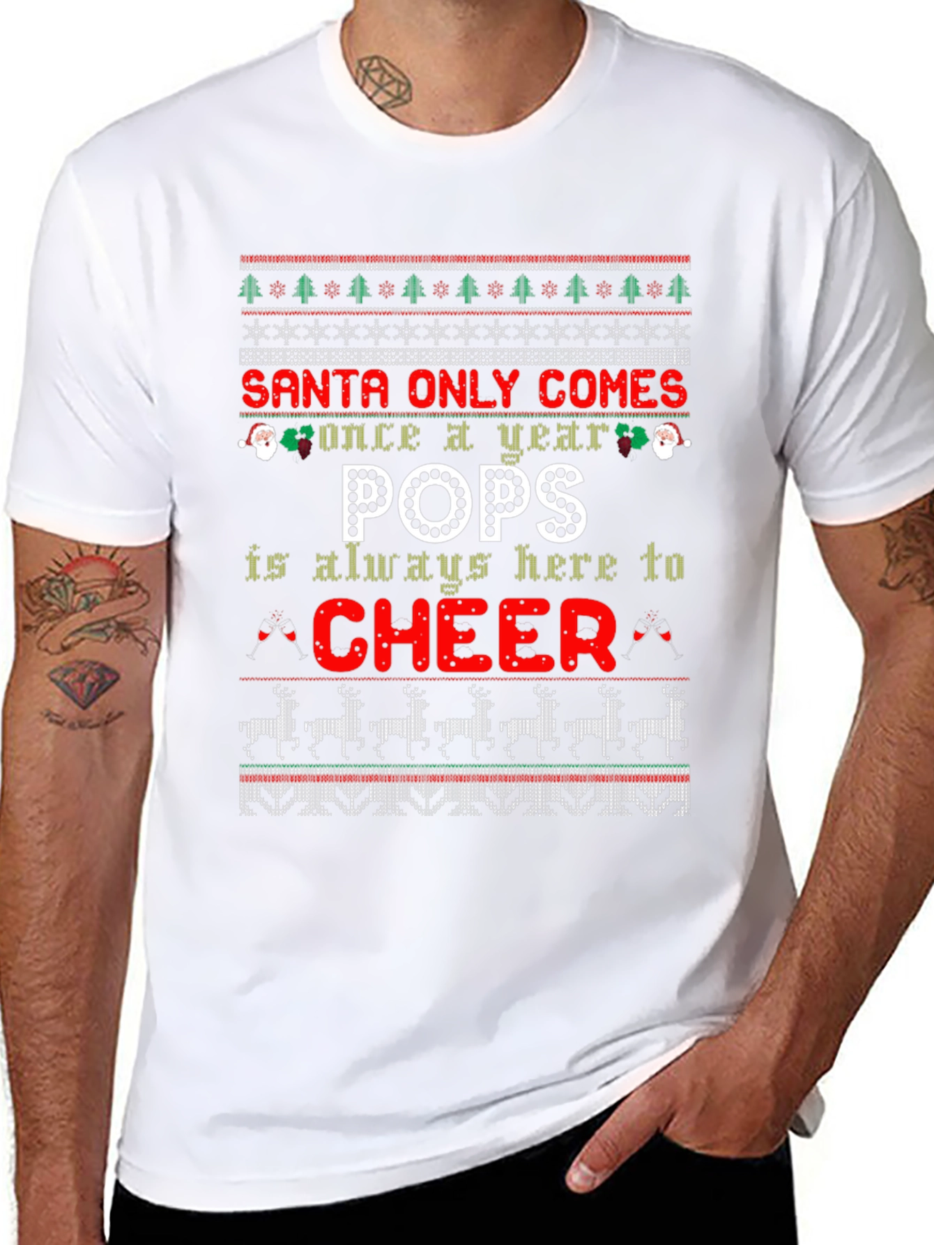 Santa Only Comes Once a Year Pops T-Shirt