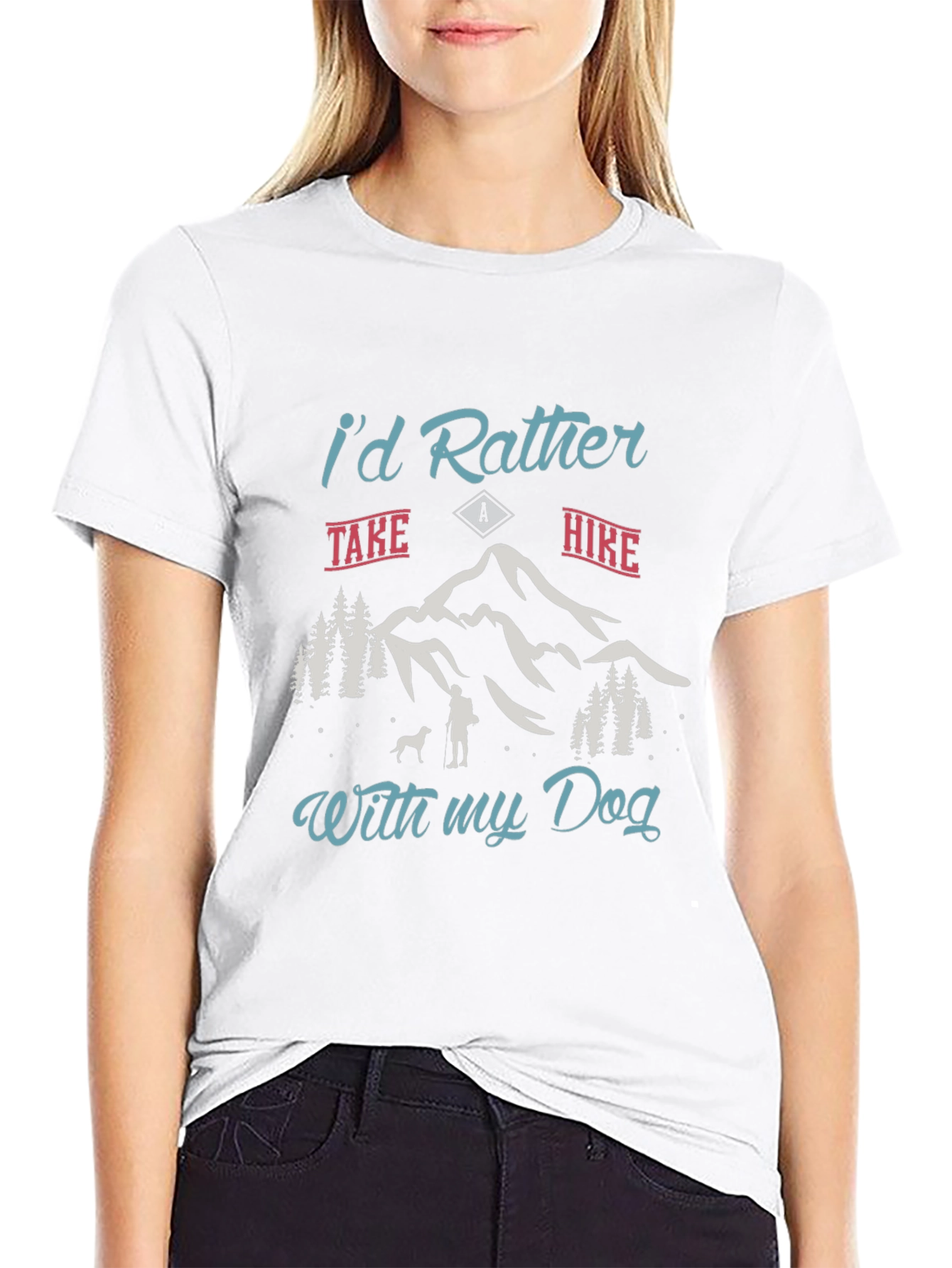 Hiker Dog Lover Black Tee