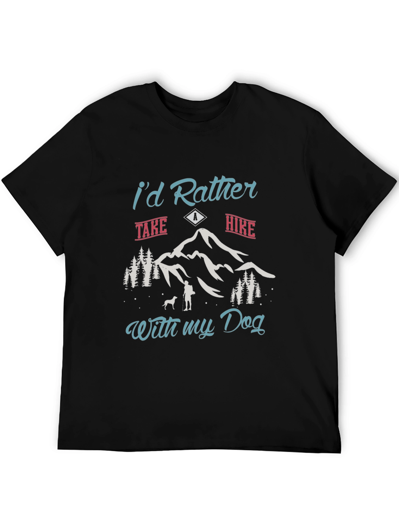 Hiker Dog Lover Black Tee