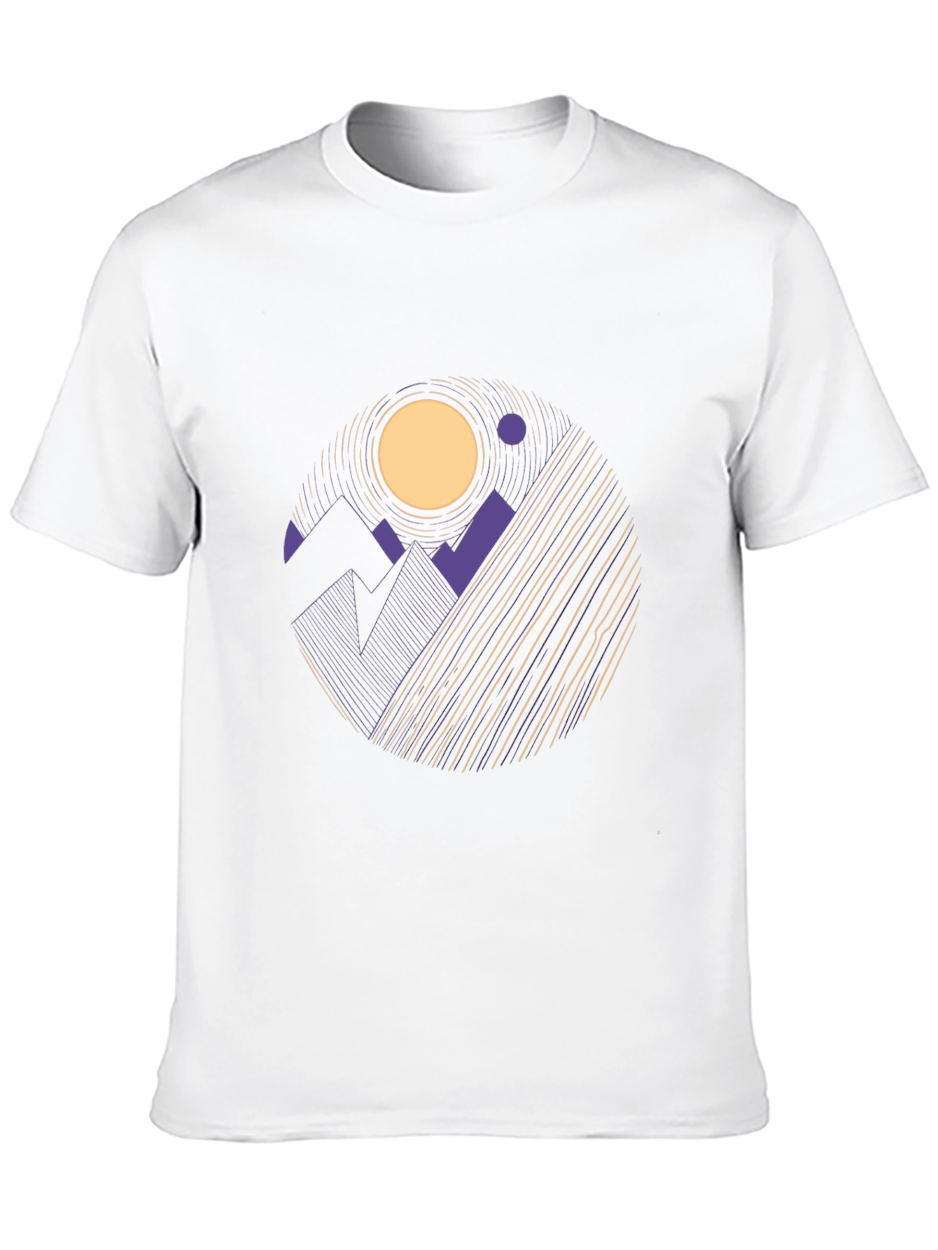 Geometric Mountainscape Tee - Abstract Graphic T-Shirt