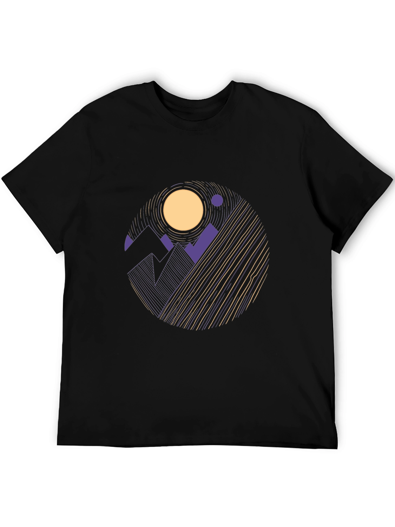 Geometric Mountainscape Tee - Abstract Graphic T-Shirt