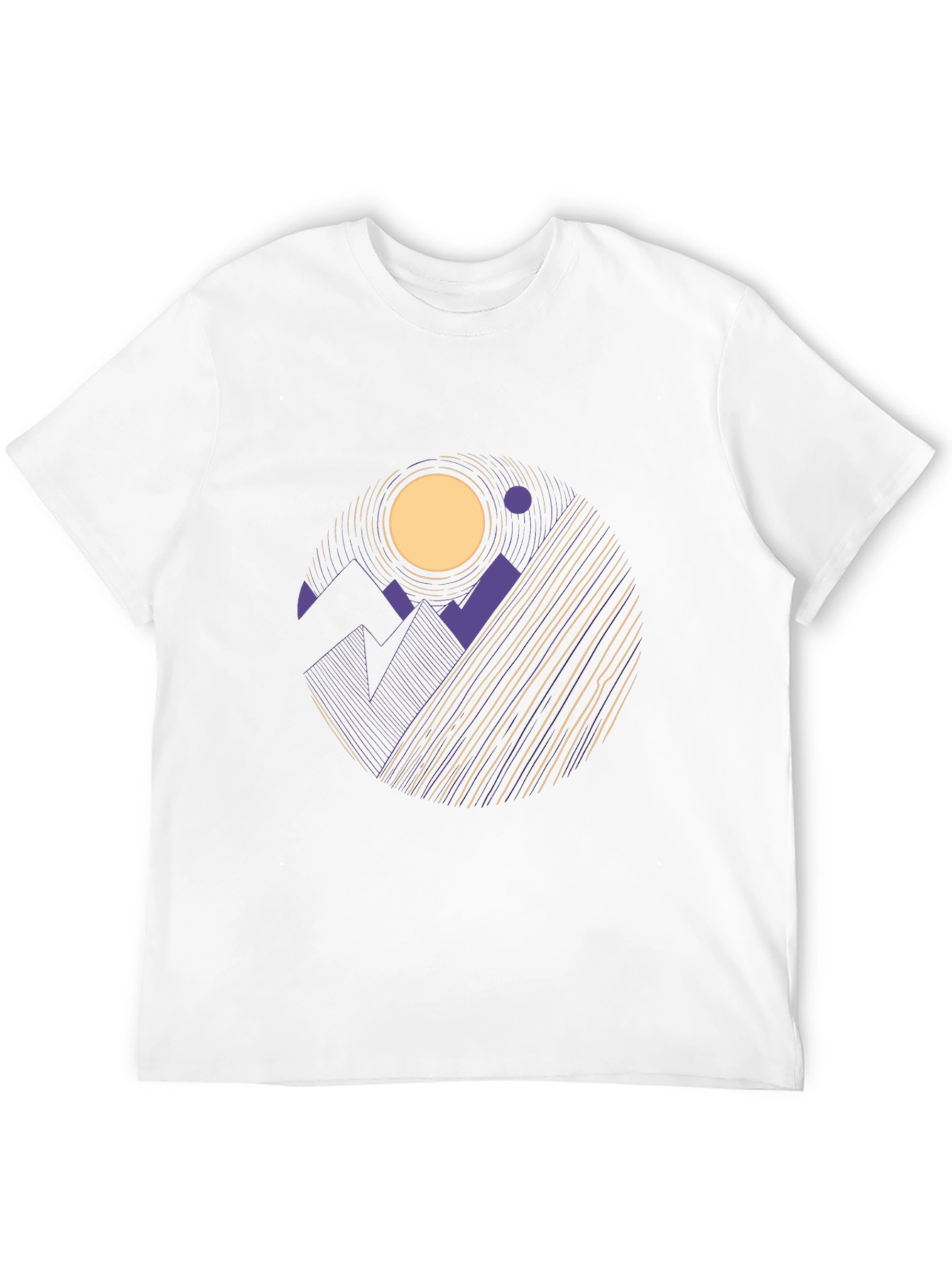 Geometric Mountainscape Tee - Abstract Graphic T-Shirt
