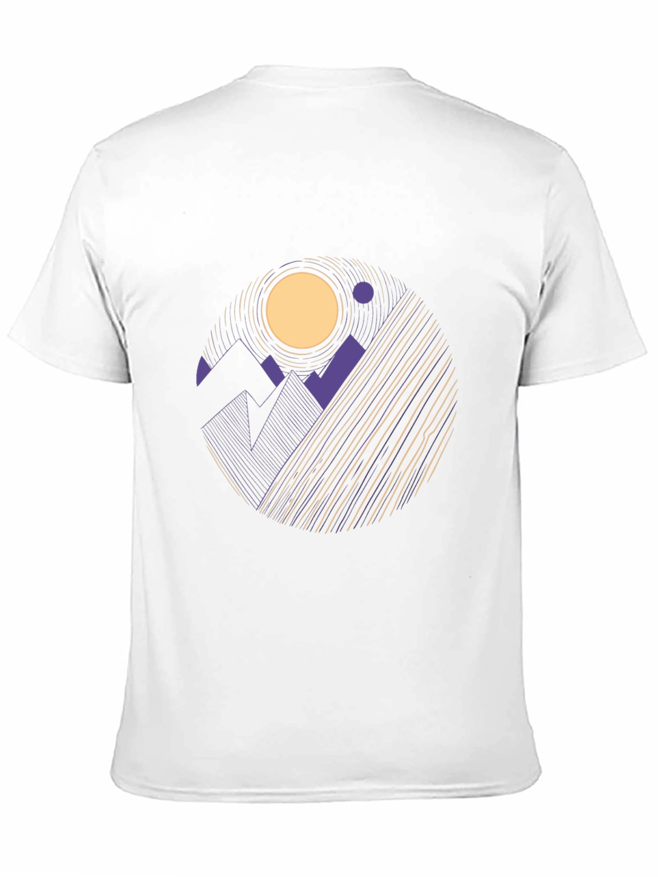 Geometric Mountainscape Tee - Abstract Graphic T-Shirt