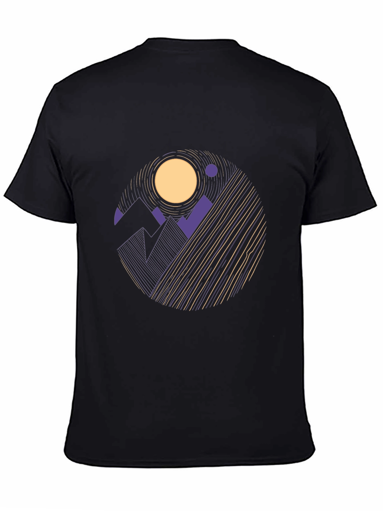 Geometric Mountainscape Tee - Abstract Graphic T-Shirt