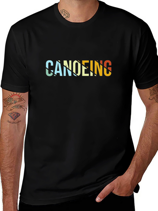 Canoeing Retro Style Graphic T-Shirt