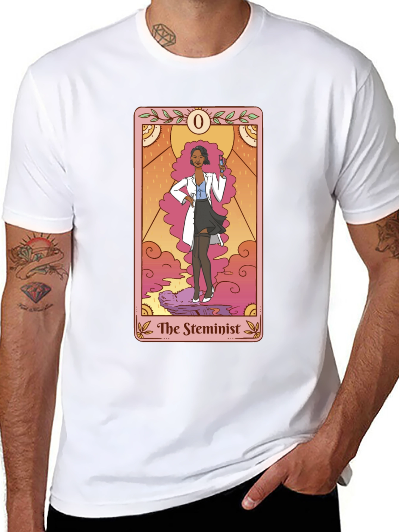 The Steminist Tarot Card T-Shirt - Black