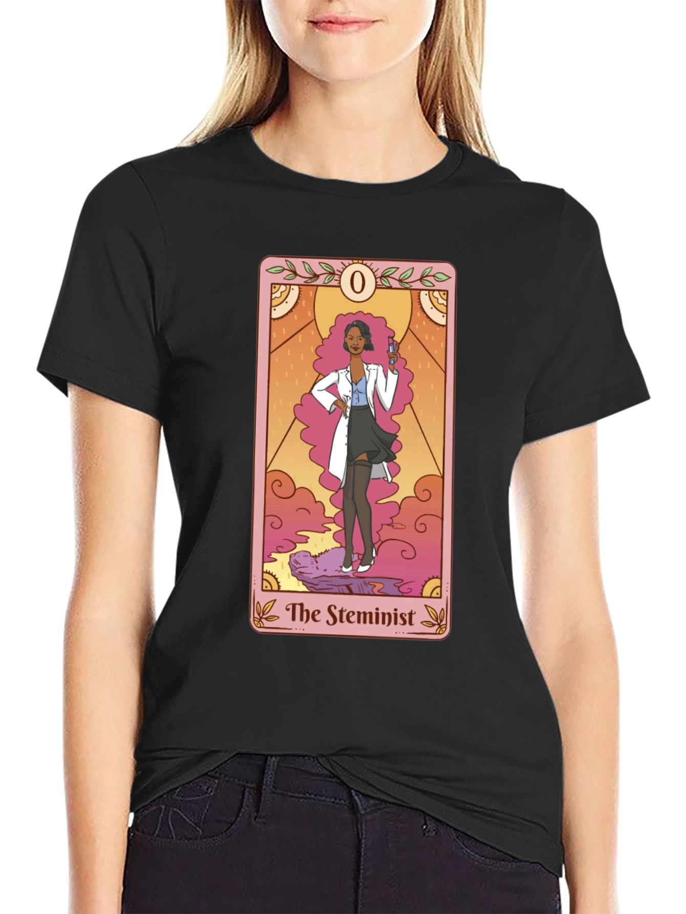 The Steminist Tarot Card T-Shirt - Black