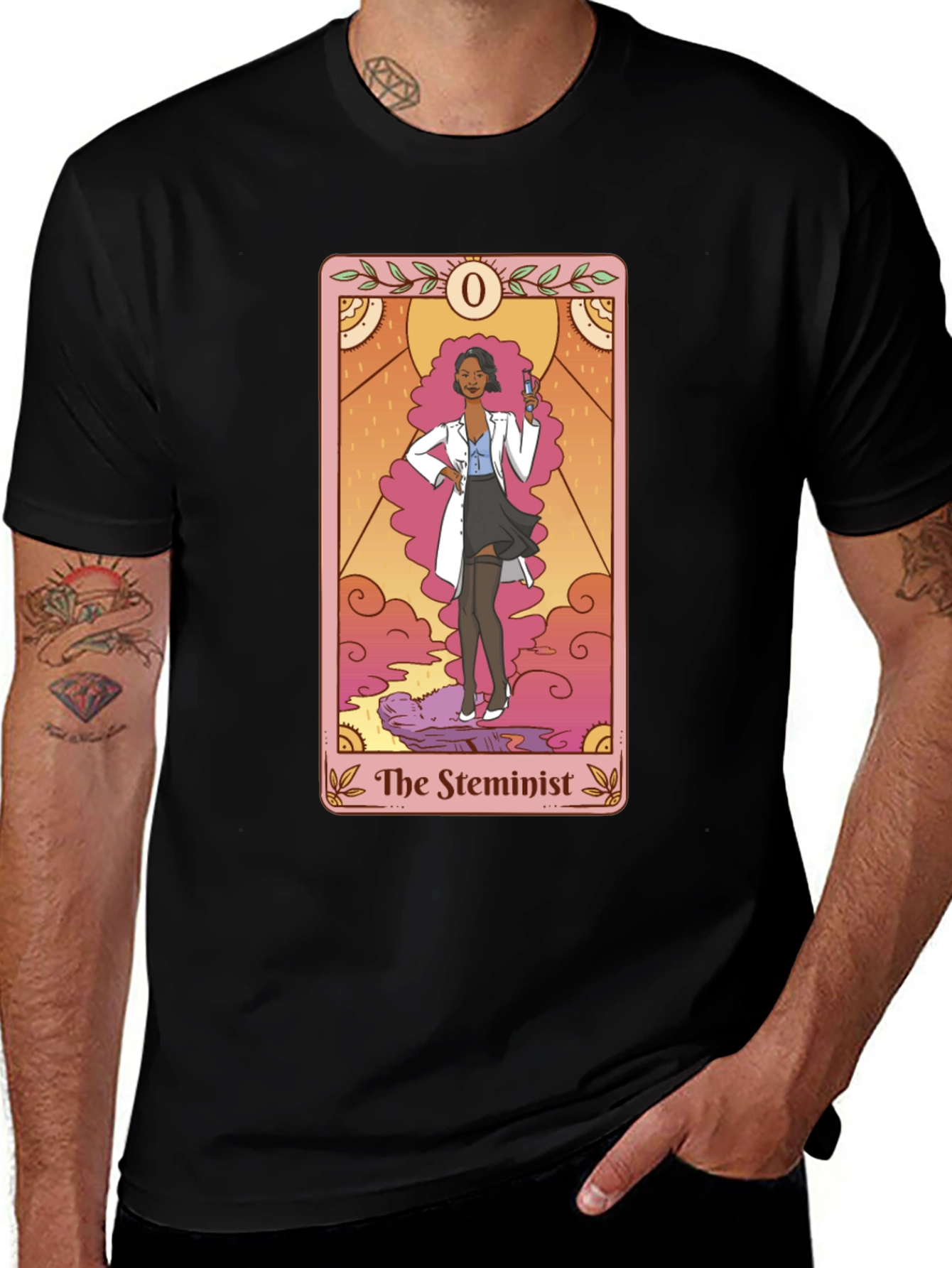 The Steminist Tarot Card T-Shirt - Black