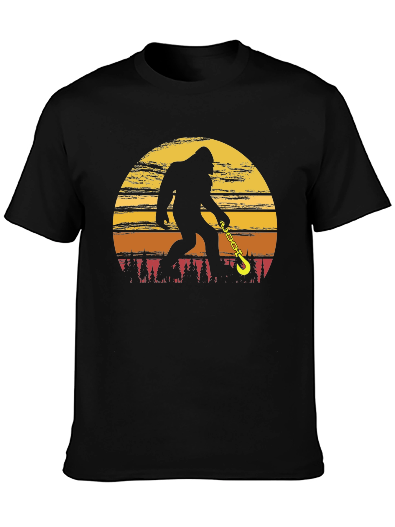 Sasquatch Tow Truck Driver T-Shirt Bigfoot Humor Tee
