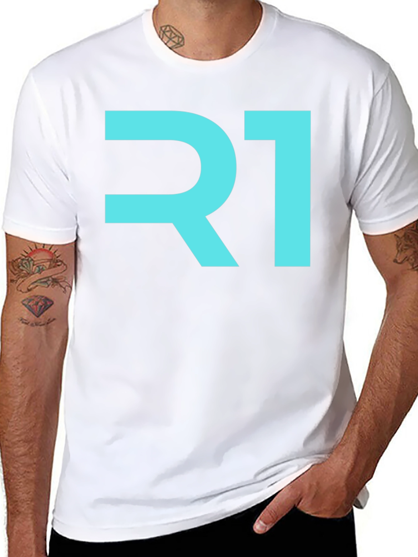 R1 Graphic Tee - Bold & Stylish Black T-Shirt