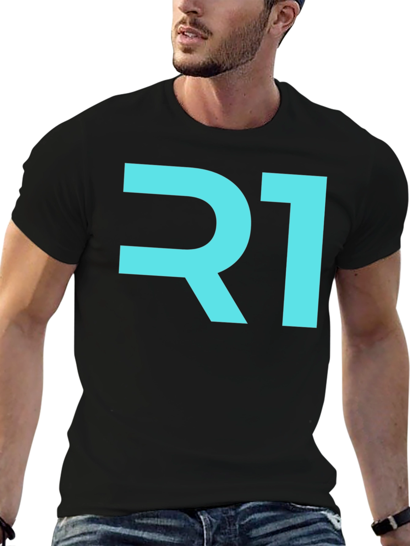 R1 Graphic Tee - Bold & Stylish Black T-Shirt