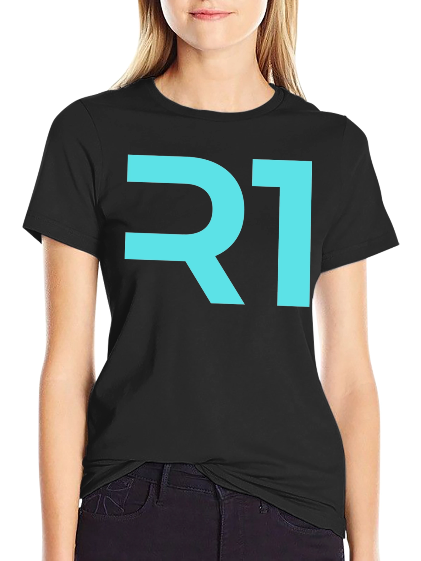 R1 Graphic Tee - Bold & Stylish Black T-Shirt