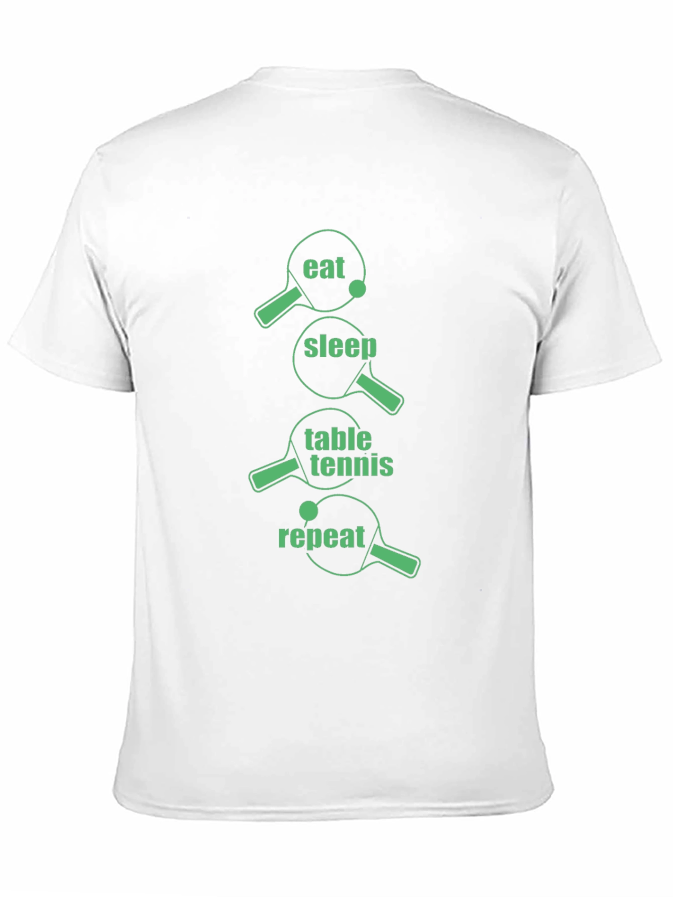 Eat Sleep Table Tennis Repeat Black T-Shirt