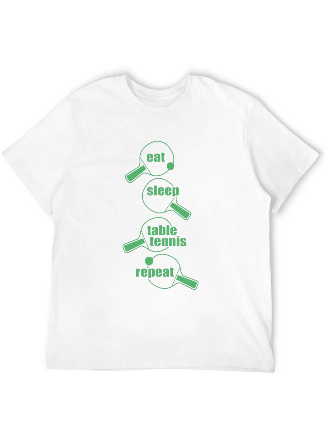 Eat Sleep Table Tennis Repeat Black T-Shirt