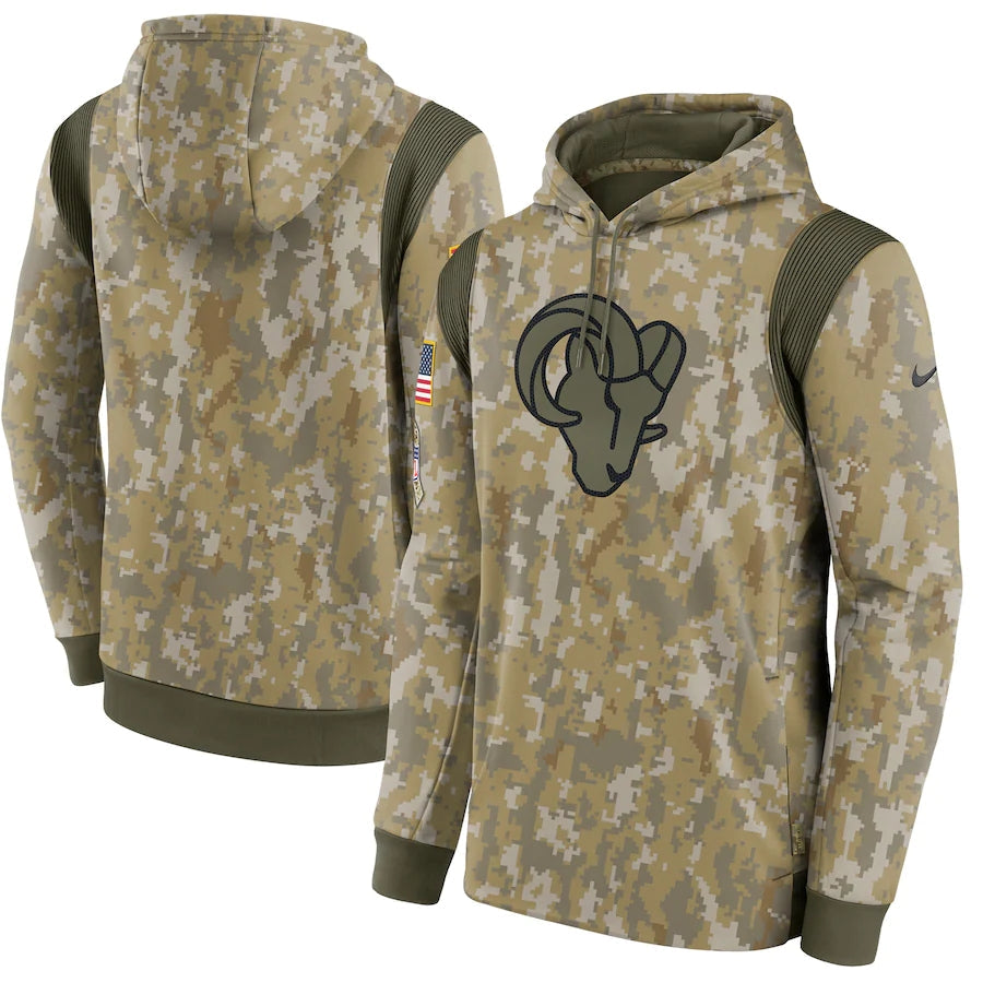 Men's Los Angeles Rams NFL 2021 Salute to Service Hoodie1 Camouflage
