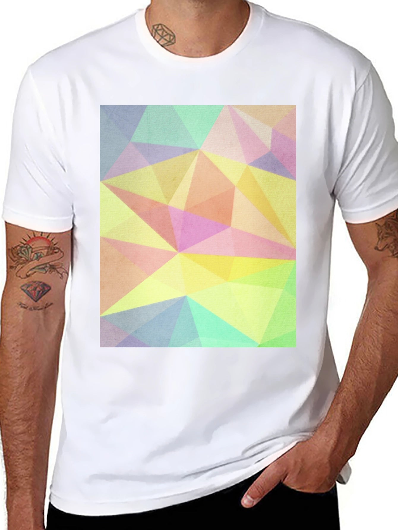 Geometric Triangle Pastel T-Shirt