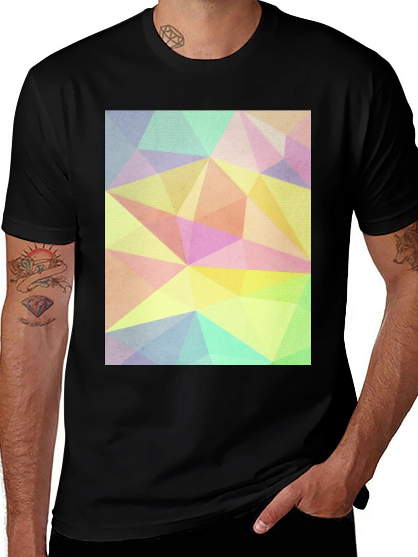 Geometric Triangle Pastel T-Shirt