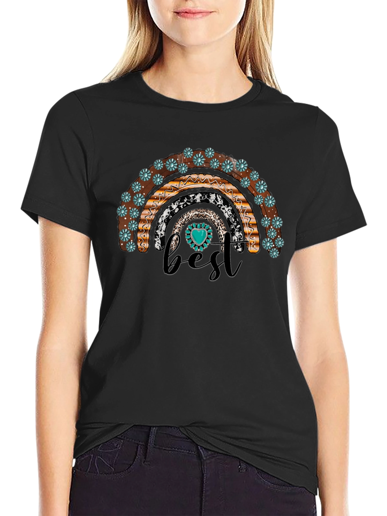 Boho Rainbow Best Graphic T-Shirt