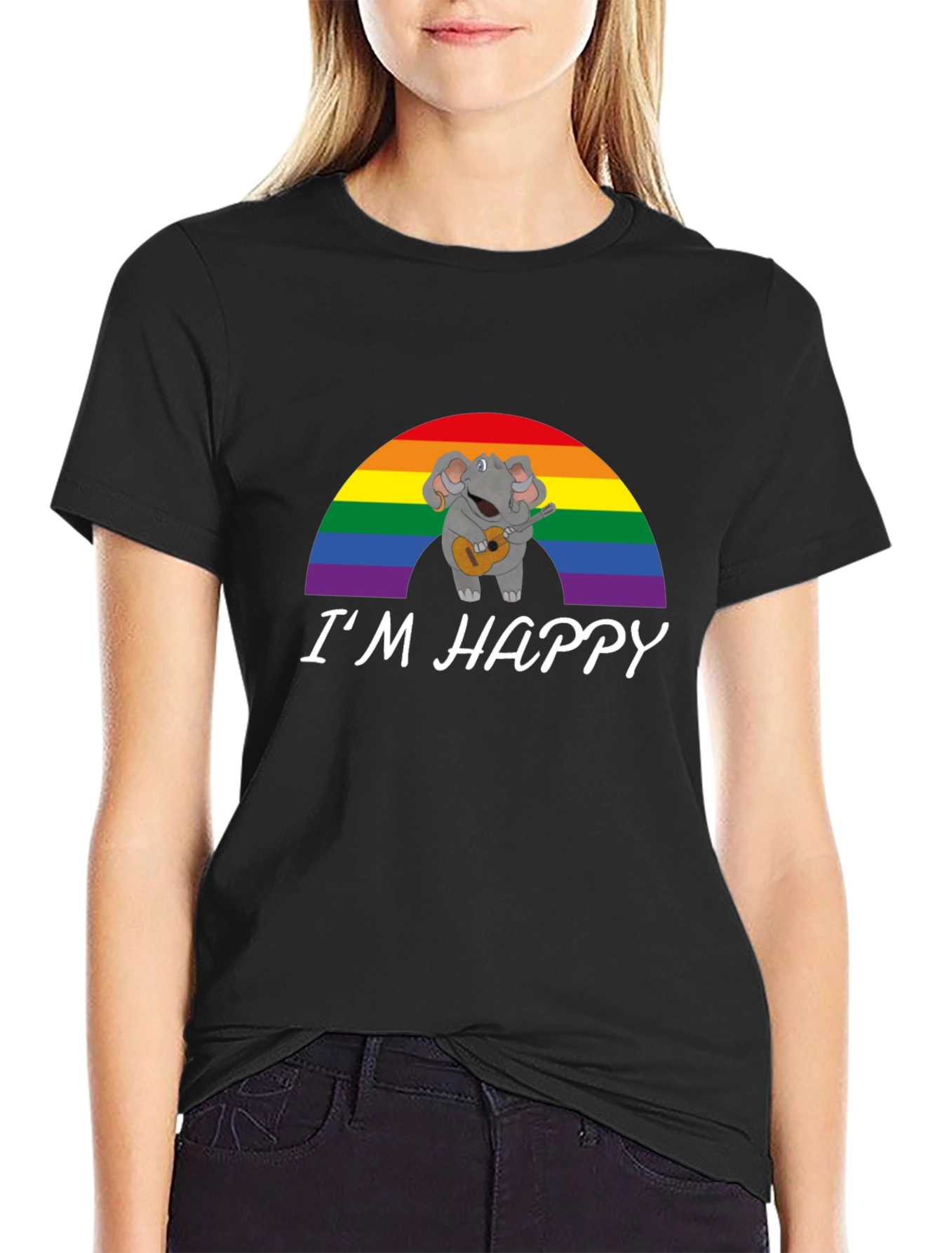 Im Happy Rainbow Elephant T-Shirt
