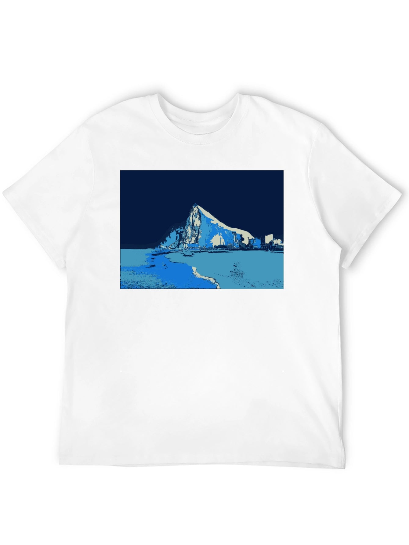 Stylized Mountain Graphic Tee - Black
