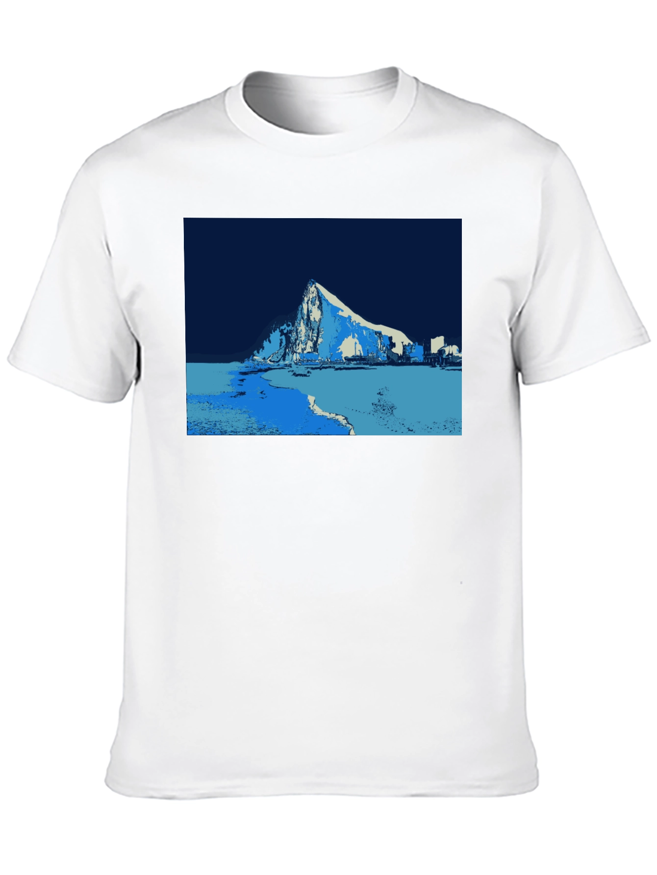 Stylized Mountain Graphic Tee - Black
