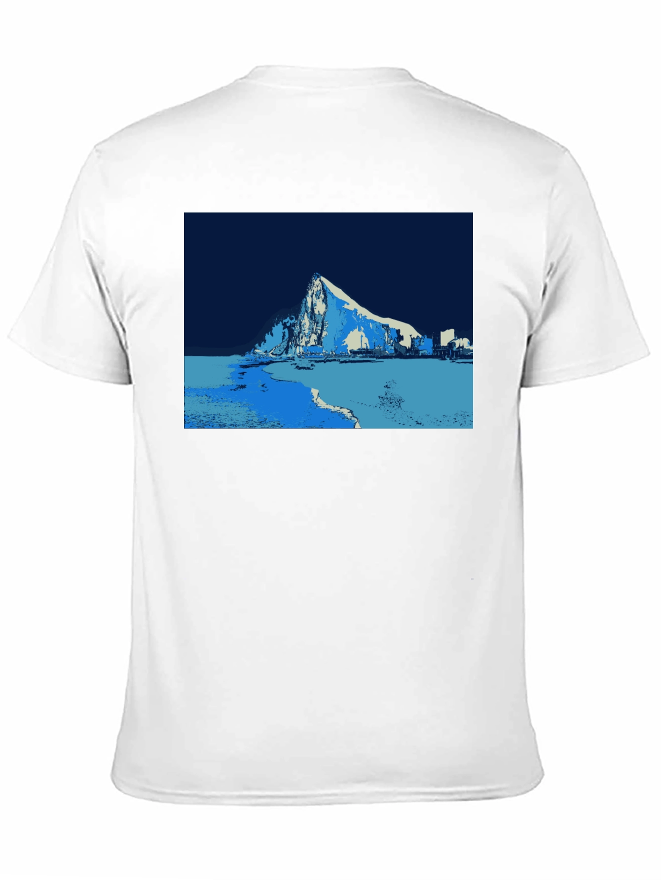 Stylized Mountain Graphic Tee - Black