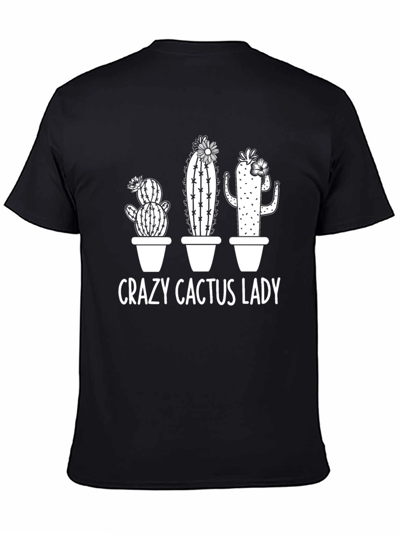 Crazy Cactus Lady T-Shirt - Black