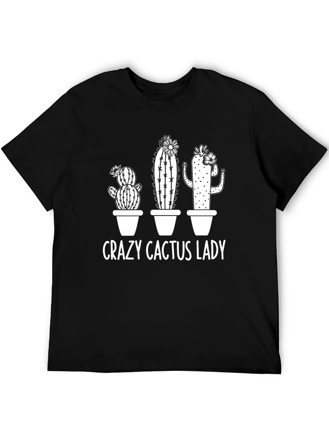 Crazy Cactus Lady T-Shirt - Black