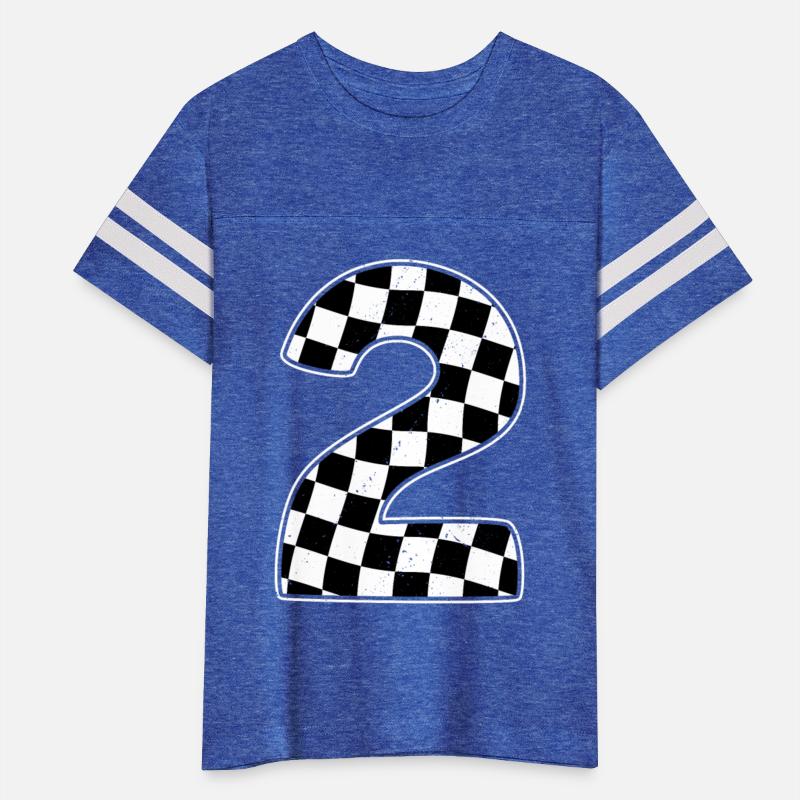 2nd Birthday Checkered Number 2 Car Racing Flag