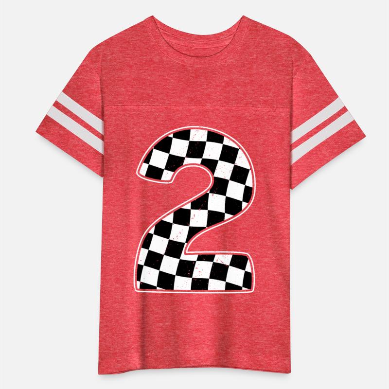 2nd Birthday Checkered Number 2 Car Racing Flag
