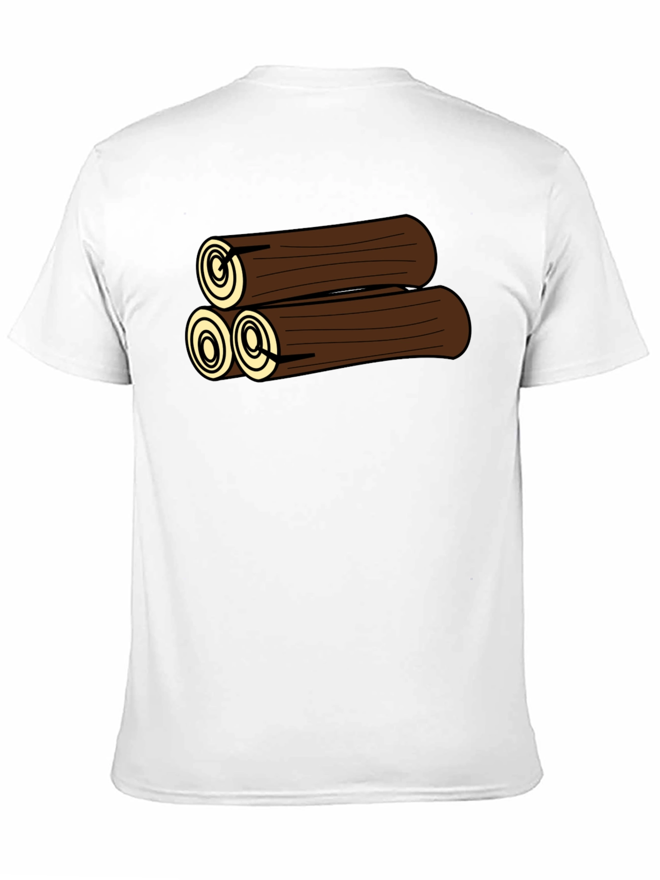Cartoon Log Pile Graphic Tee - Black
