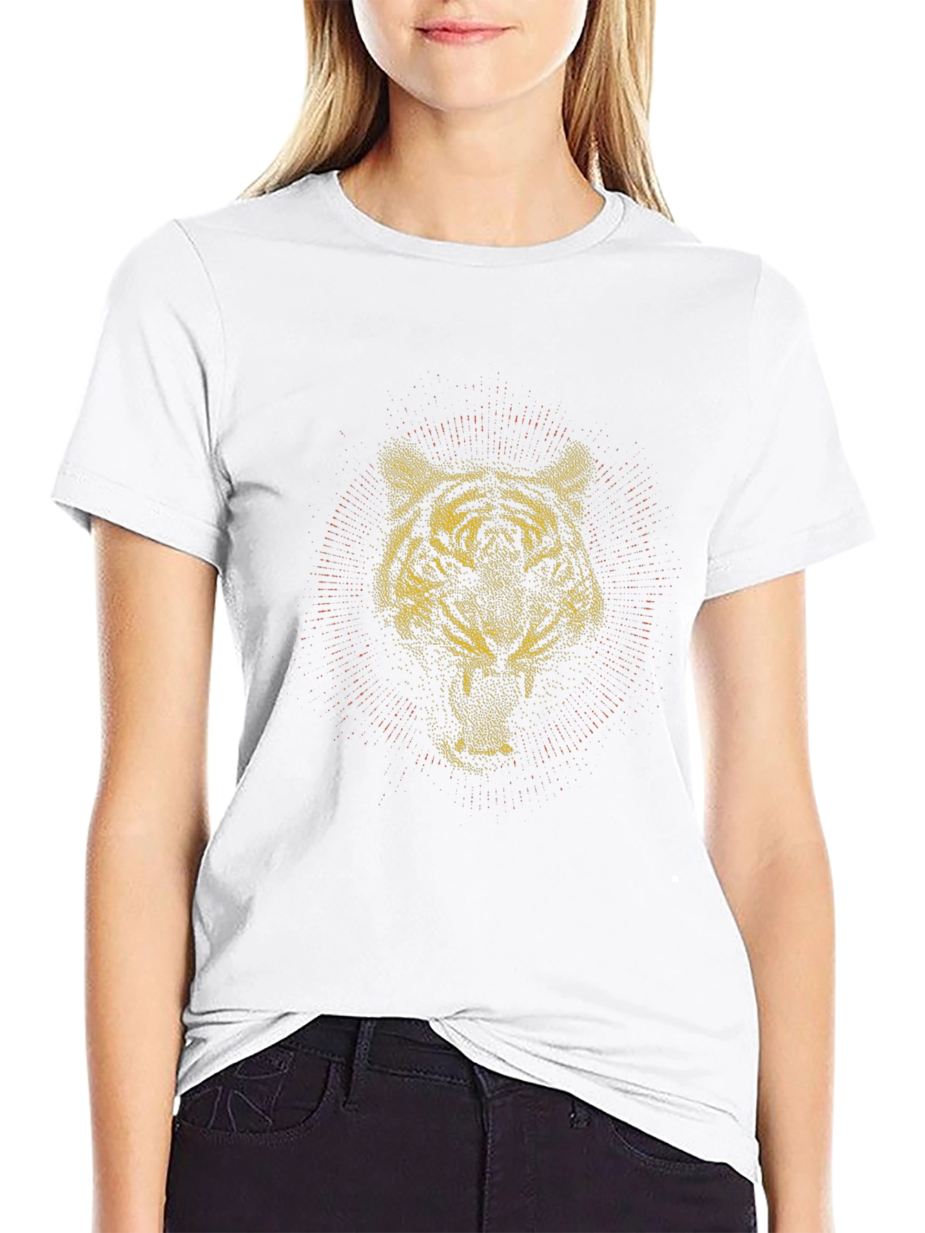 Tiger Graphic Tee - Black Cotton Blend