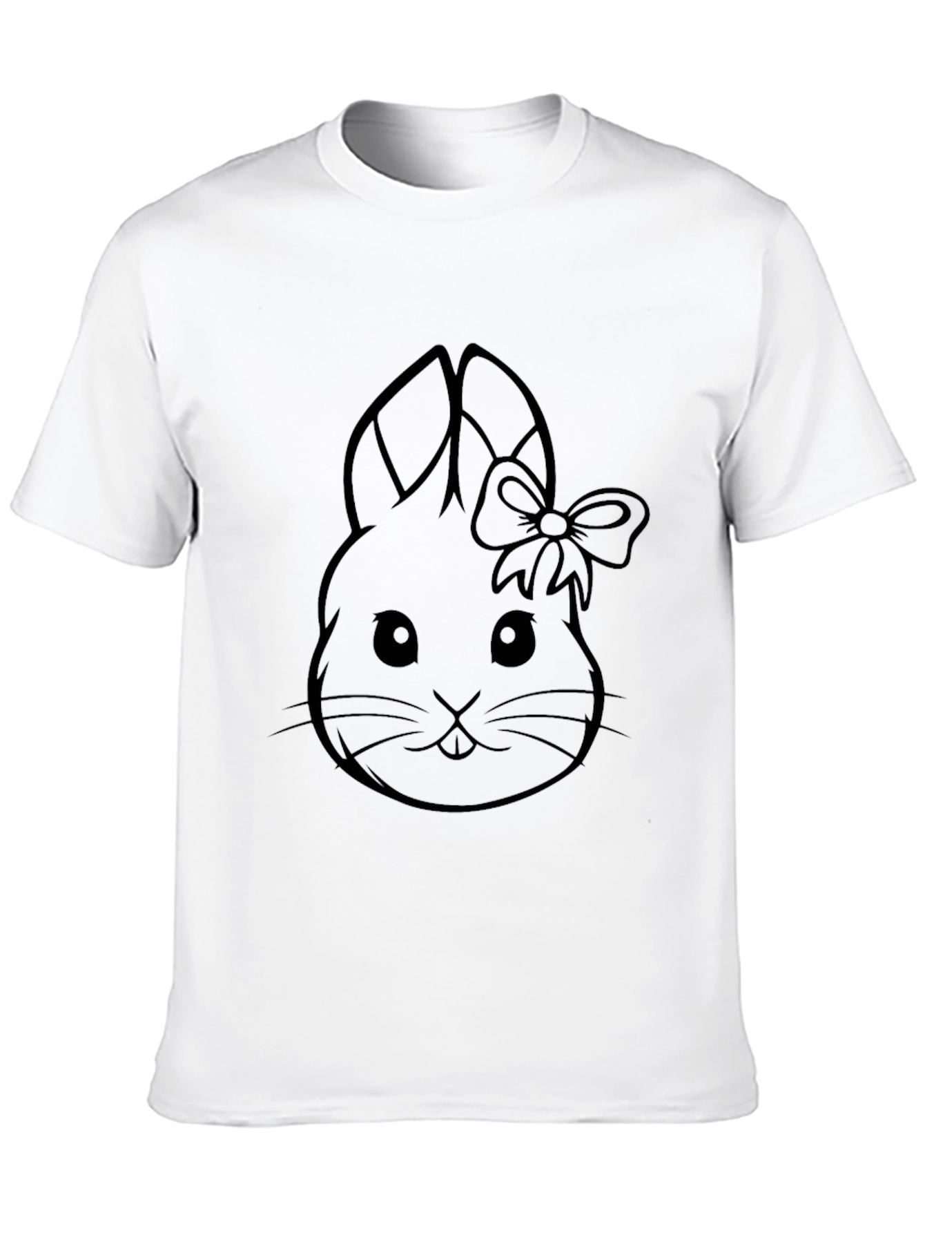 Bunny Bow Graphic Tee - Black