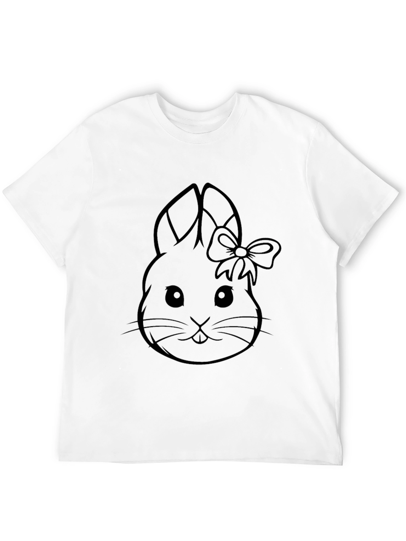 Bunny Bow Graphic Tee - Black