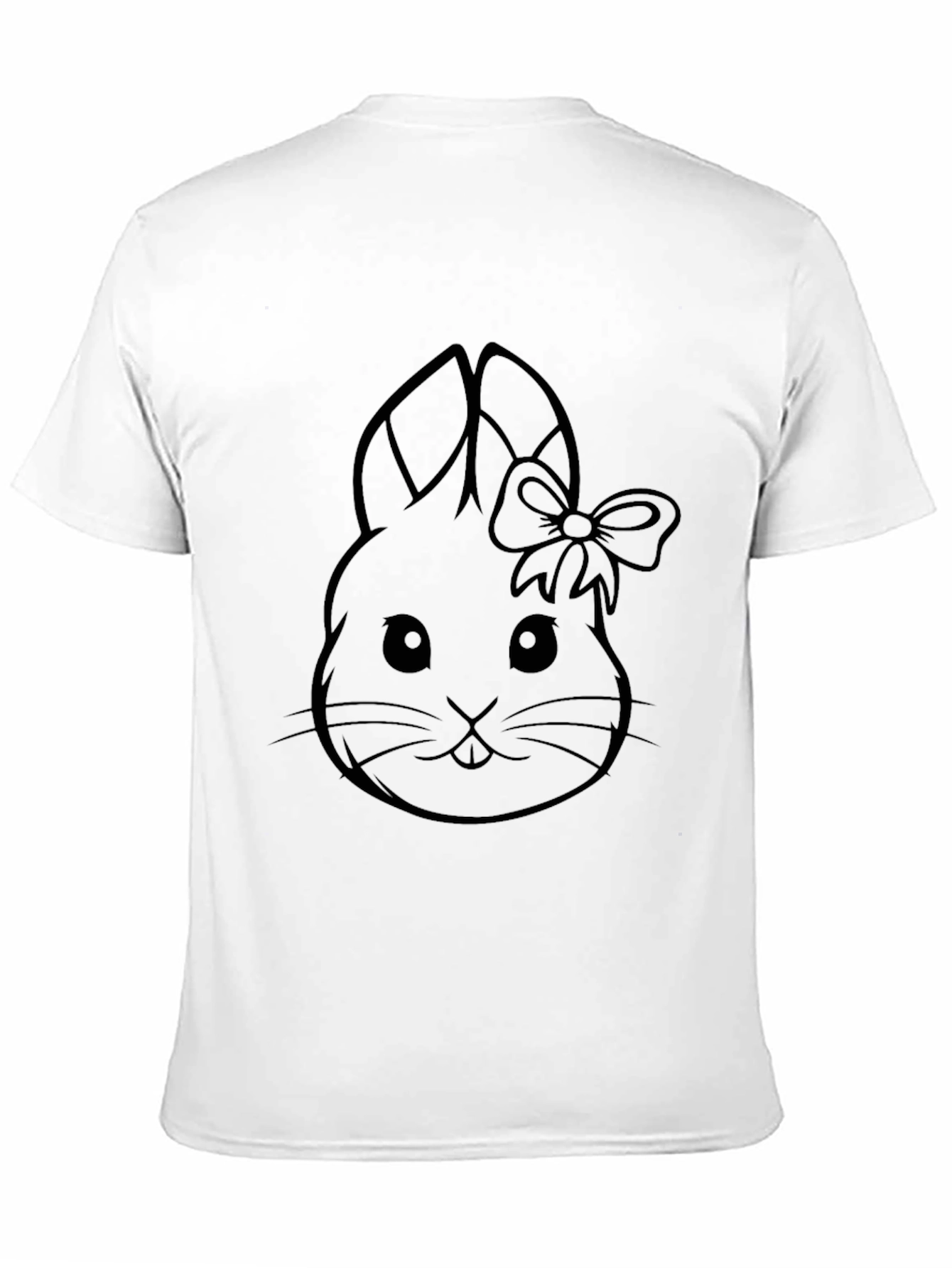 Bunny Bow Graphic Tee - Black