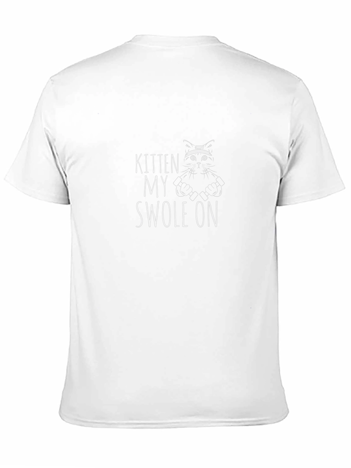 Kitten My Swole On Black Graphic Tee