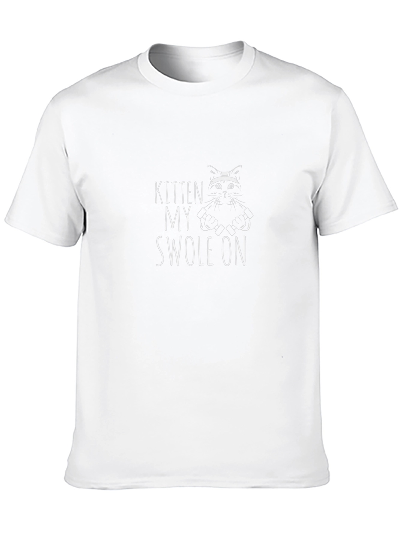Kitten My Swole On Black Graphic Tee