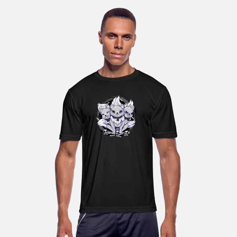 3 Head Dog Pastel Goth Black White 01