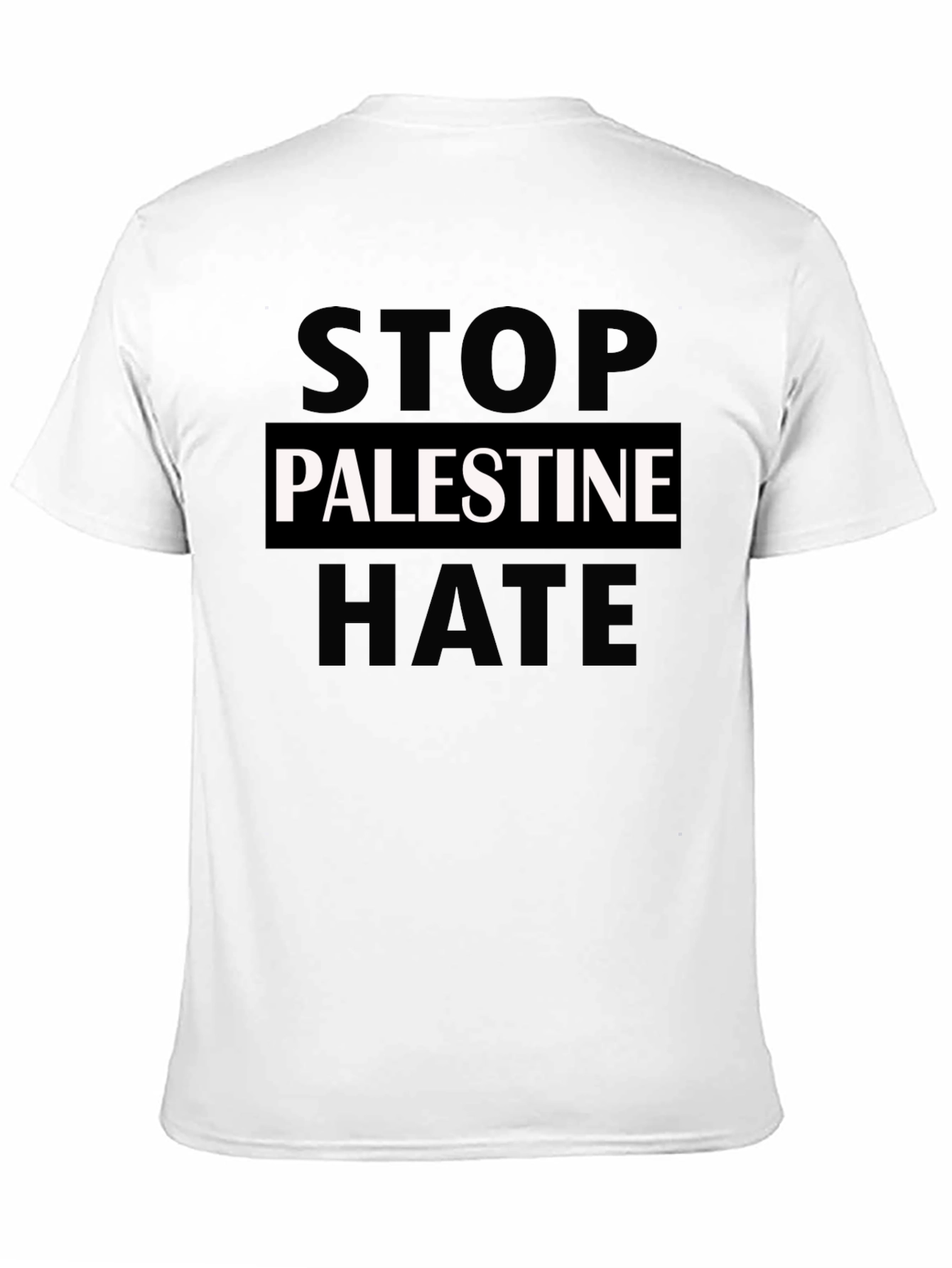 Stop Palestine Hate Graphic T-Shirt - Black