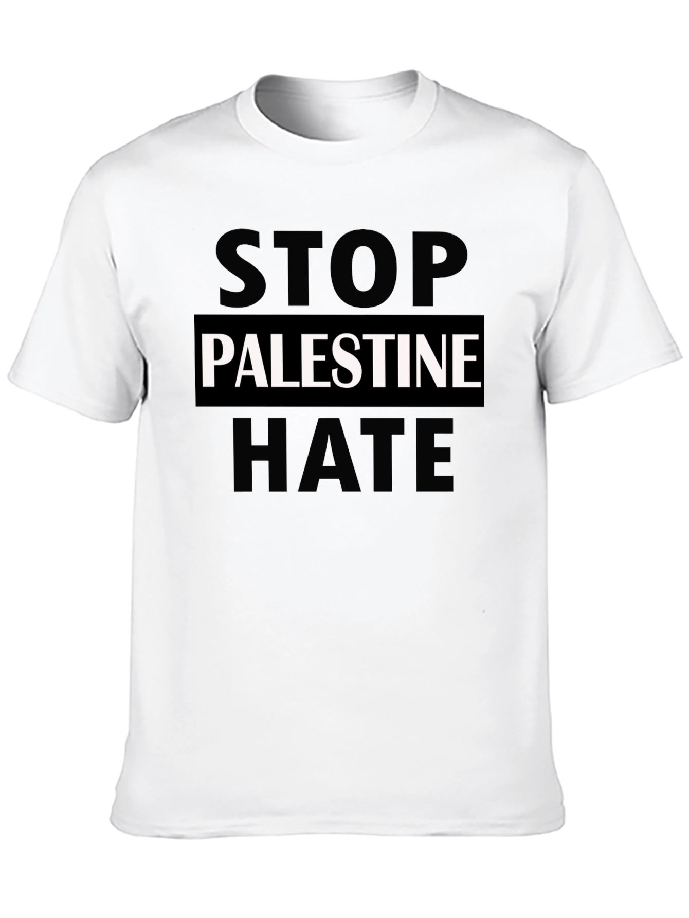 Stop Palestine Hate Graphic T-Shirt - Black