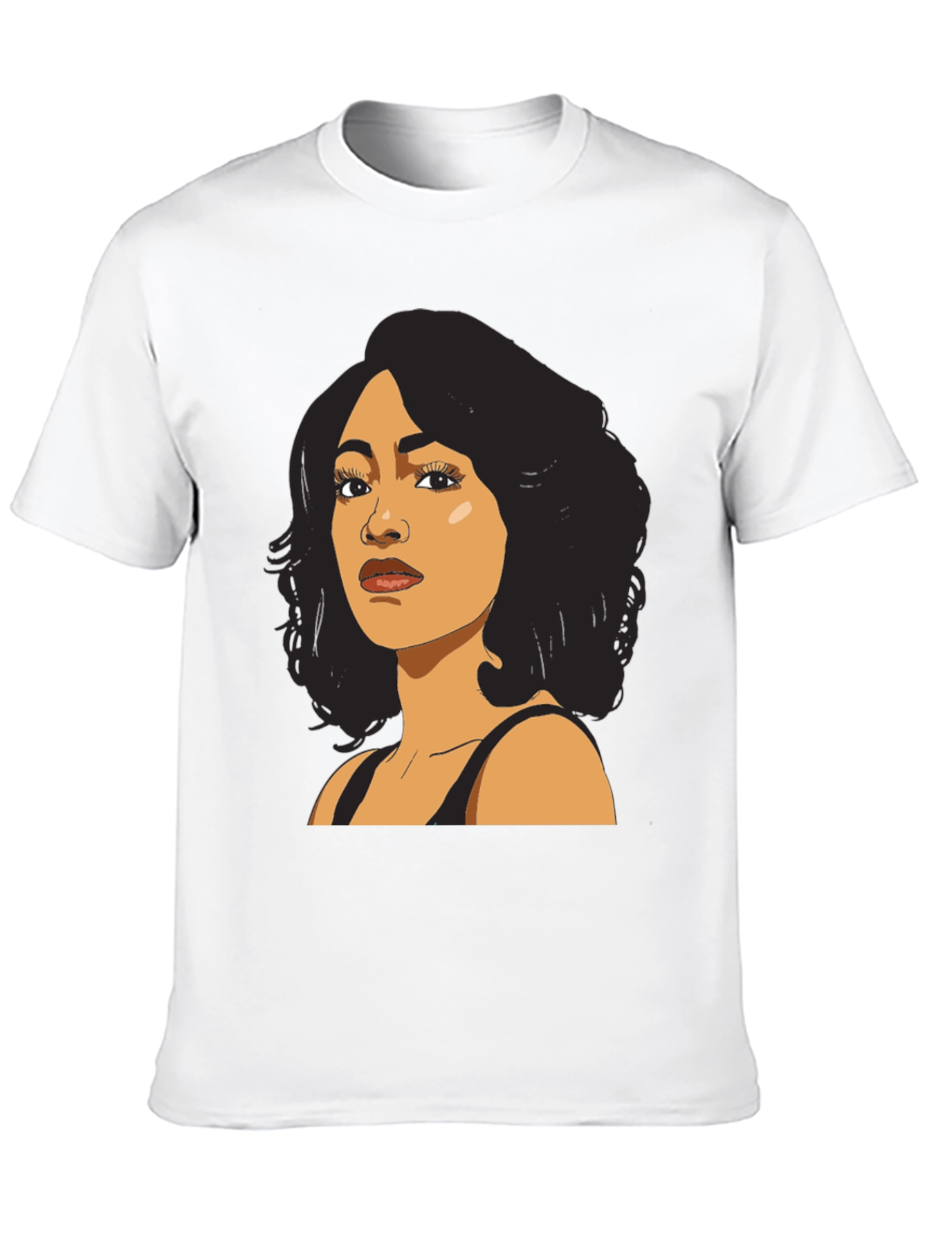 Cartoon Portrait Black T-Shirt