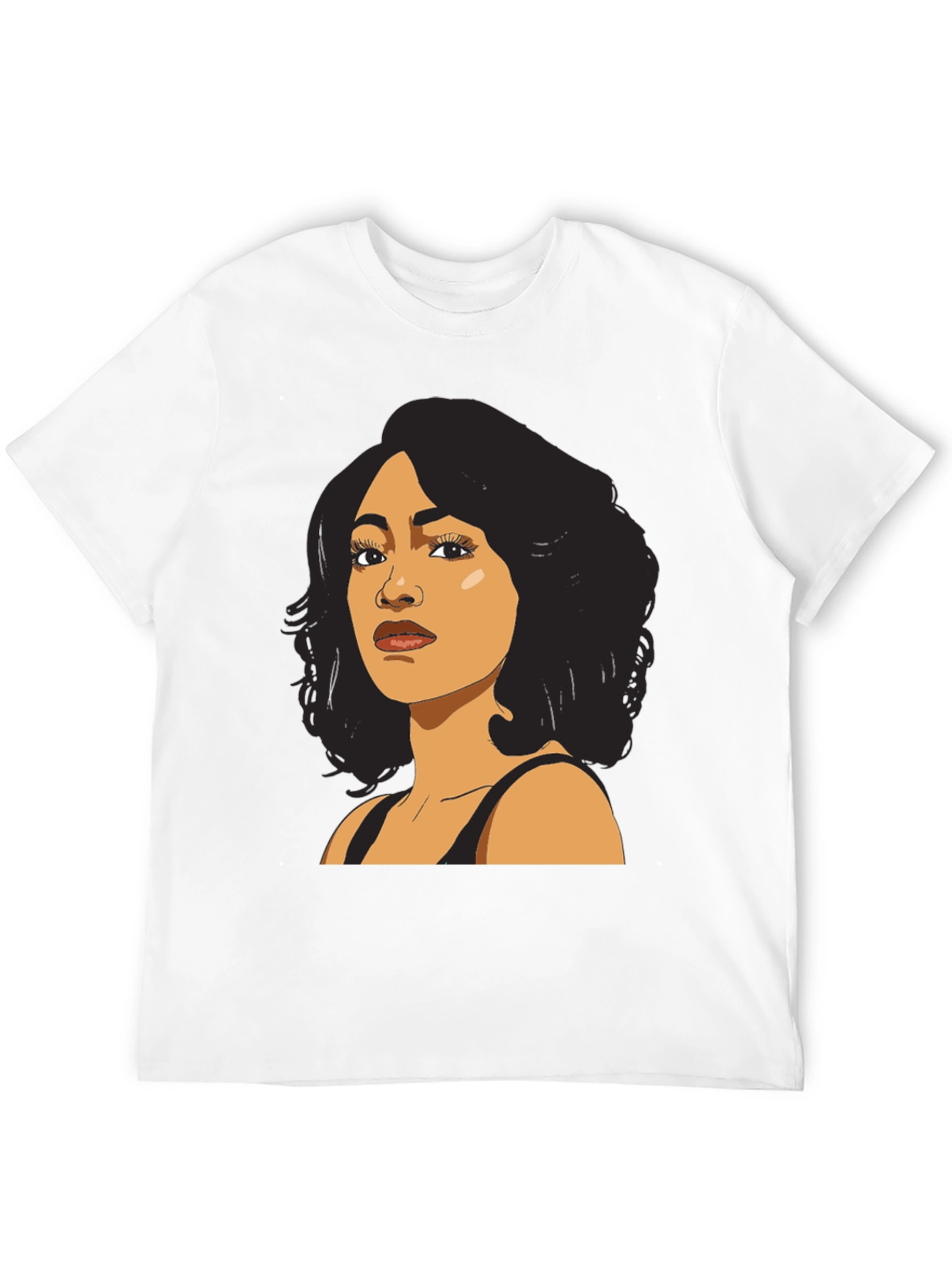 Cartoon Portrait Black T-Shirt