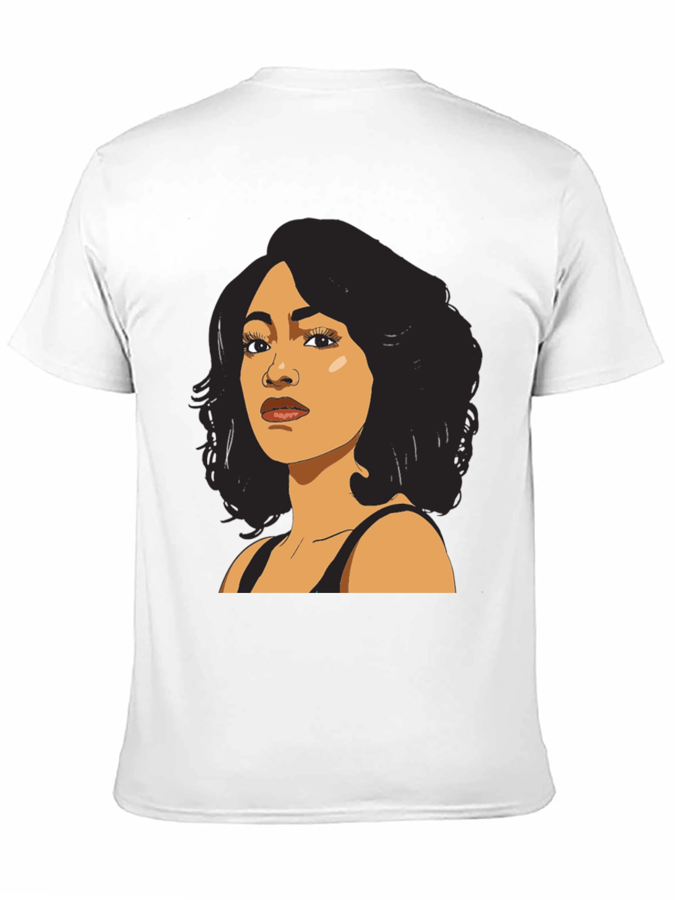 Cartoon Portrait Black T-Shirt