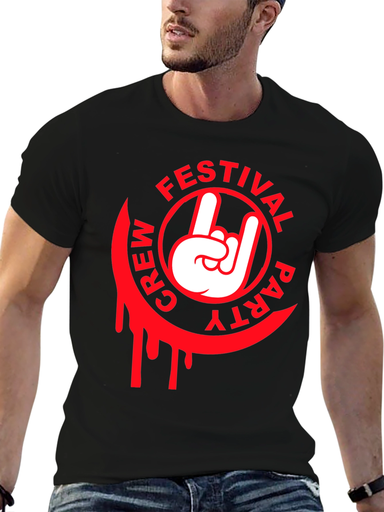 Festival Crew Party T-Shirt - Rock On Design