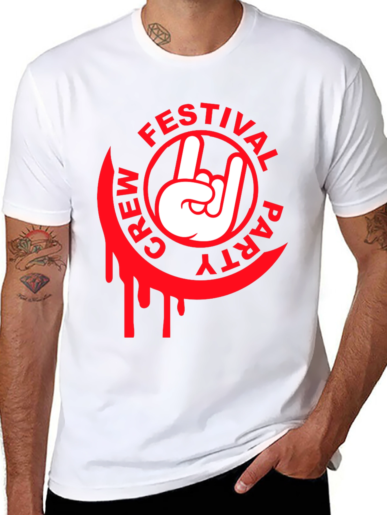 Festival Crew Party T-Shirt - Rock On Design