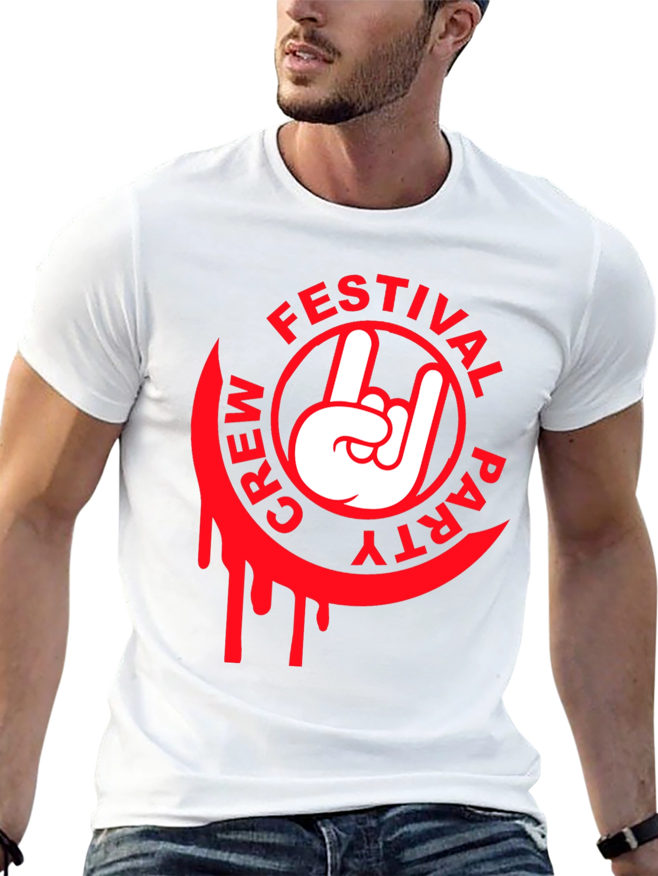 Festival Crew Party T-Shirt - Rock On Design