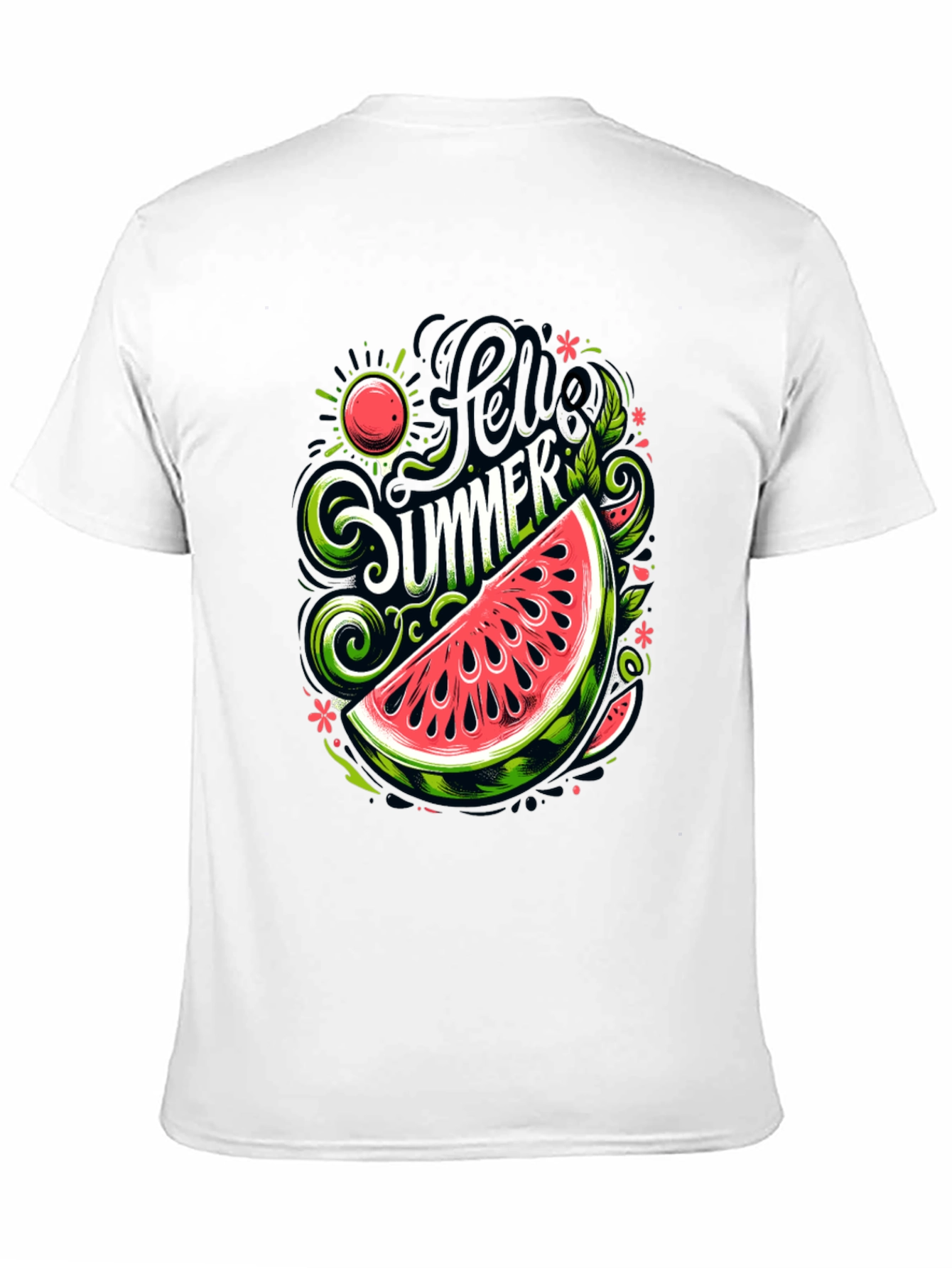 Hello Summer Watermelon Graphic T-Shirt