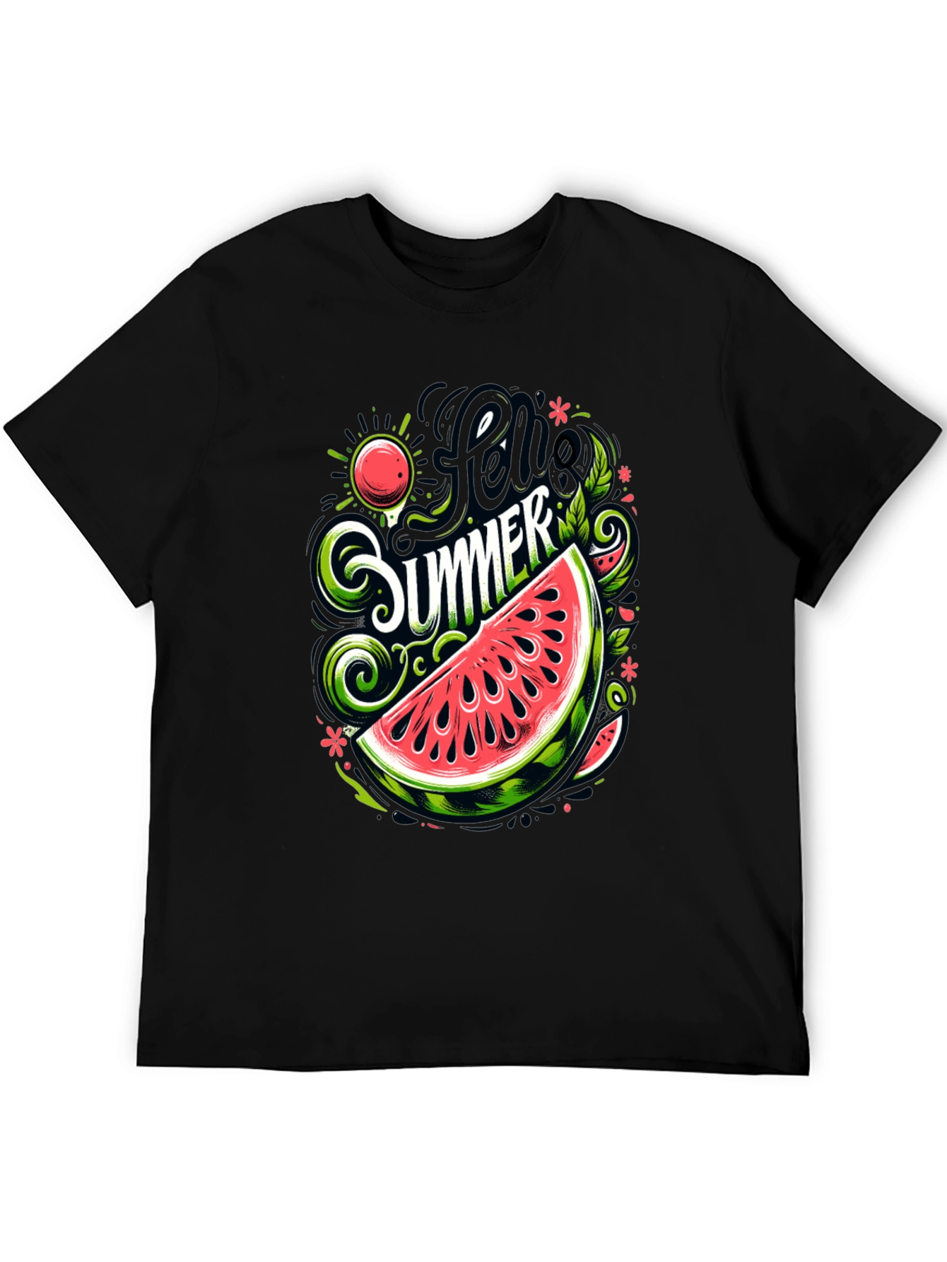 Hello Summer Watermelon Graphic T-Shirt