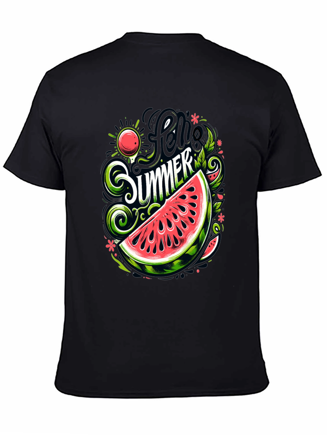 Hello Summer Watermelon Graphic T-Shirt